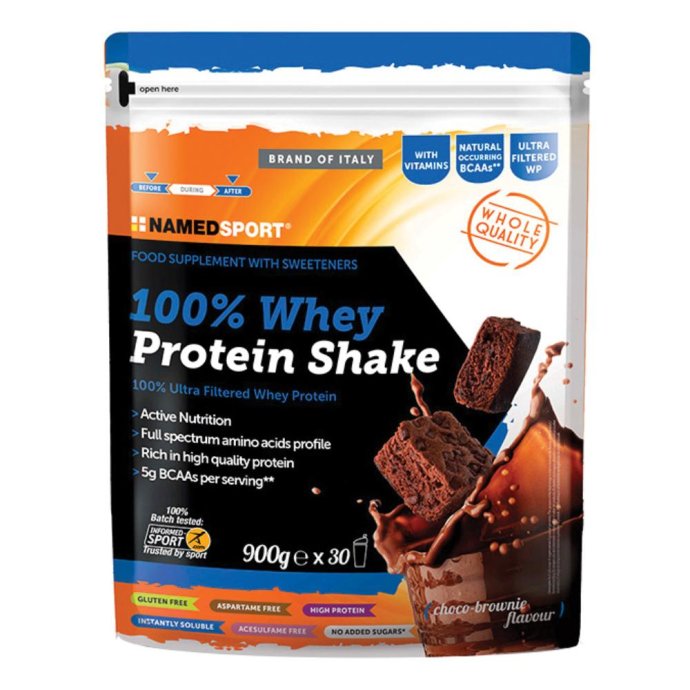 Named Sport 100% Whey Protein Shake Choco Brownie 900g Named Sport 100% Whey Protein Shake Choco Brownie 900g