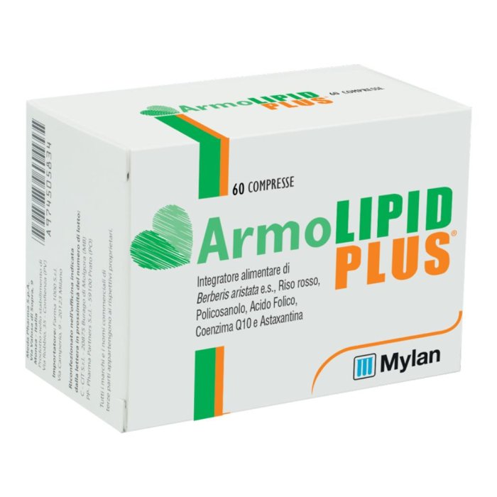 Armolipid Plus Integratore per Colesterolo e Trigliceridi 60 Compresse a Base di Riso Rosso Fermentato e Berberina Armolipid Plus Integratore per Colesterolo e Trigliceridi 60 Compresse a Base di Riso Rosso Fermentato e Berberina