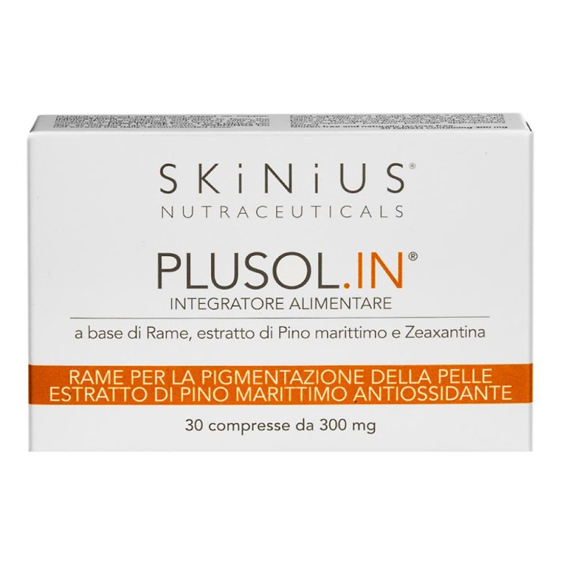 Plusol IN 30 Compresse Integratore Alimentare per Pelle e Abbronzatura Preparazione alla Esposizione al Sole