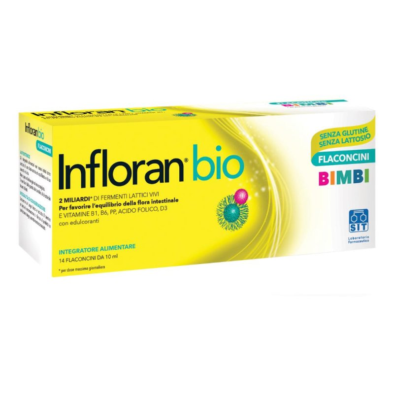 Infloran Bio Bimbi Fermenti Lattici Probiotico per Bambini 14 Flaconcini da 10 ml Infloran Bio Bimbi Fermenti Lattici Probiotico per Bambini 14 Flaconcini da 10 ml