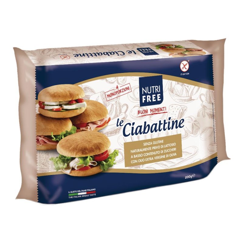 Nutrifree Le Ciabattine Senza Glutine 4x50g Nutrifree Le Ciabattine Senza Glutine 4x50g