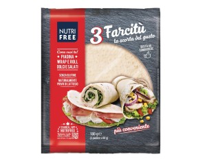 Nutrifree Alimenti senza Glutine Sostituiti del Pane Farcitu 3 piadine da 60 g