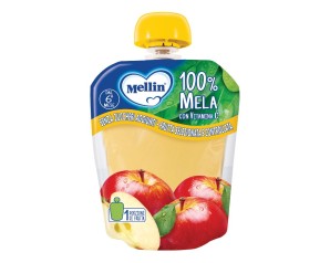Mellin Merenda 100% Frutta Mela dal 6 ° mese Senza Zuccheri Aggiunti 90g
