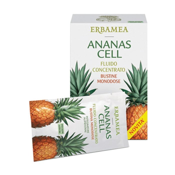 Ananas Cell Integratore Drenante Concentrato Anticellulite in Bustine &ndash; Con Ananas, 15 Pezzi