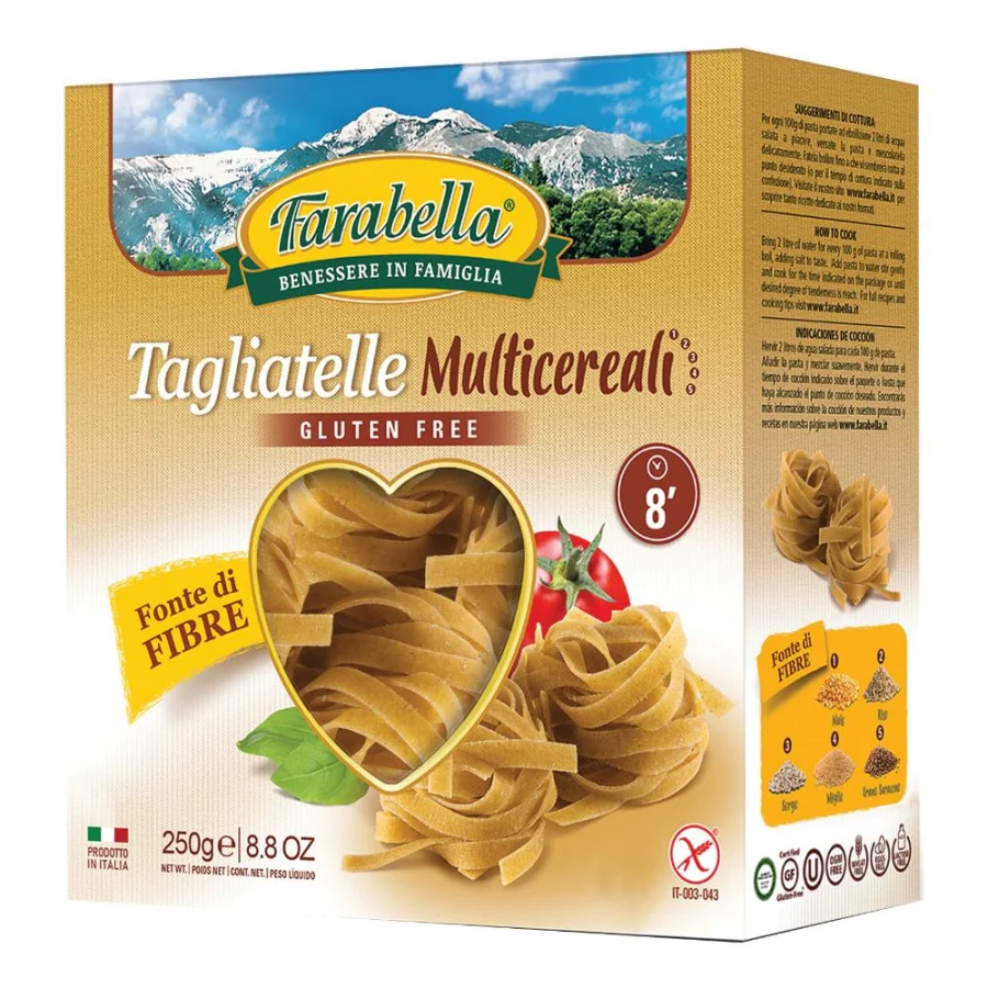 Bioalimenta Farabella Alimenti senza Glutine Tagliatelle Riso Pasta Secca  250 g