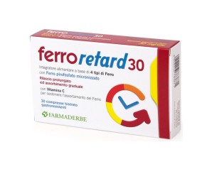 Ferro Retard 30 compresse - Integratore alimentare con ferro, vitamina C e inulina