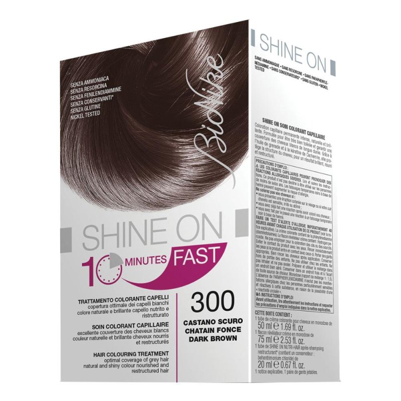 BioNike Colorazione Shine ON Fast Trattamento 10 Minuti 300 Castano Scuro BioNike Colorazione Shine ON Fast Trattamento 10 Minuti 300 Castano Scuro