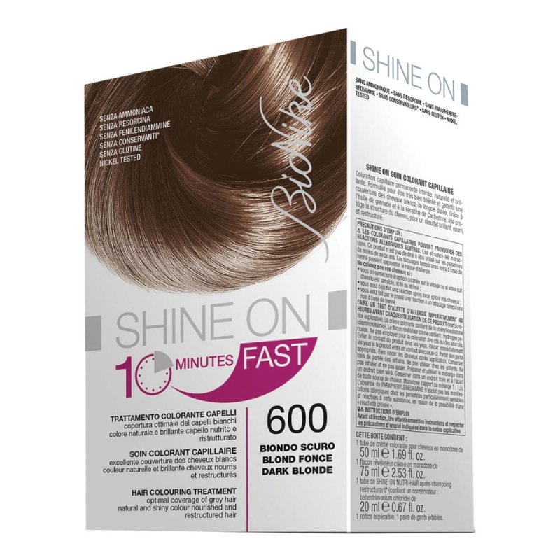 BioNike Colorazione Shine ON Fast Trattamento 10 Minuti 600 Biondo Scuro BioNike Colorazione Shine ON Fast Trattamento 10 Minuti 600 Biondo Scuro