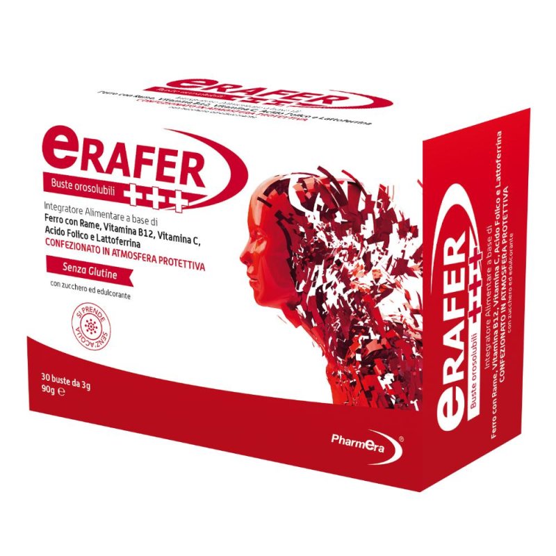 Erafer +++ Integratore di Ferro 30 Bustine | Supporto per Stanchezza e Difese Immunitarie Erafer +++ Integratore di Ferro 30 Bustine | Supporto per Stanchezza e Difese Immunitarie