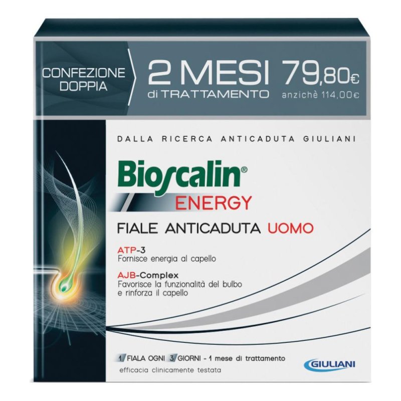 Bioscalin Energy Fiale Anticaduta Capelli Uomo e Donna Trattamento Rinforzante Intensivo Bioscalin Energy Fiale Anticaduta Capelli Uomo e Donna Trattamento Rinforzante Intensivo