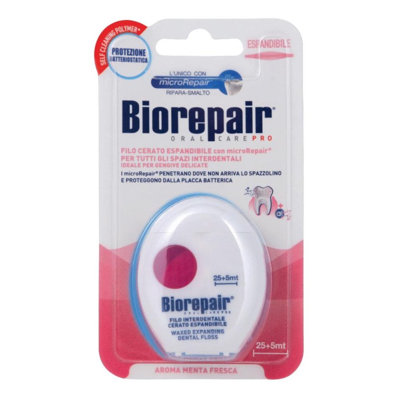 Biorepair Antibatterico filo interdentale cerato espandibile – Igiene orale profonda e protezione gengivale Biorepair Antibatterico filo interdentale cerato espandibile – Igiene orale profonda e protezione gengivale