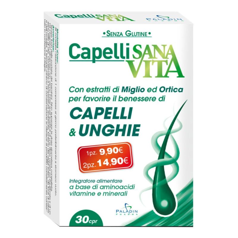 Paladin Pharma Integratori Alimentari Sanavita Capelli 30 Compresse Paladin Pharma Integratori Alimentari Sanavita Capelli 30 Compresse
