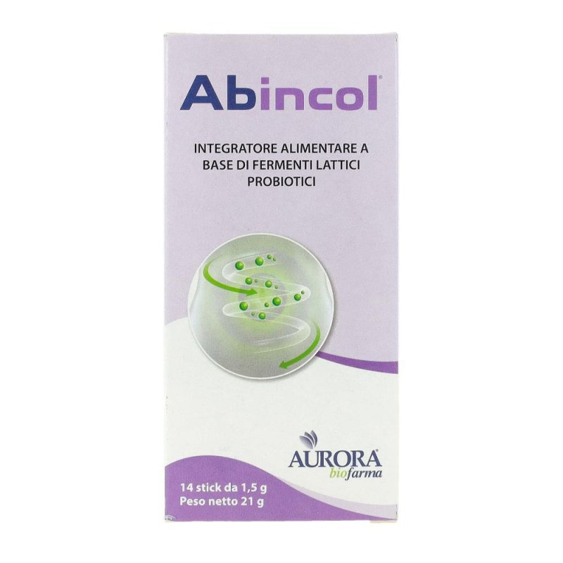 Abincol integratore di fermenti lattici 14 stick orosolubili Abincol integratore di fermenti lattici 14 stick orosolubili