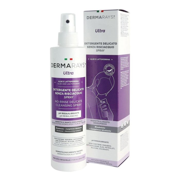 Dermarays Ultra Detergente Corpo e Viso Senza Risciacquo 250 ml per Pelle Sensibile