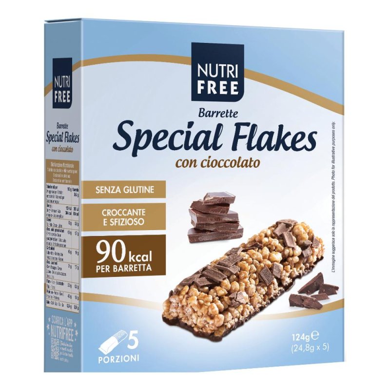 Nutrifree Barrette Special Flakes Con Cioccolato Senza Glutine 24,8gx5