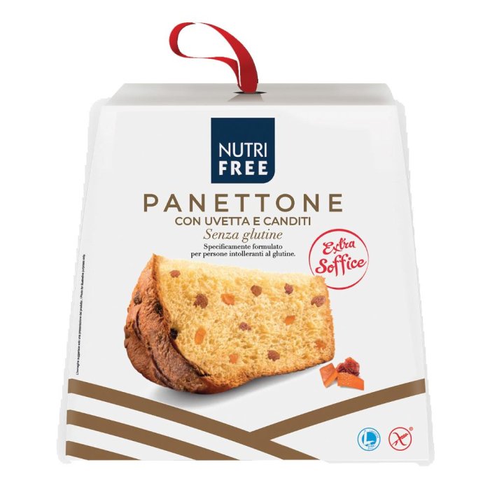 Nutrifree Alimenti senza Glutine Selezione Dolci & Specialità Panettone con Uvetta e Canditi 600 g Nutrifree Alimenti senza Glutine Selezione Dolci & Specialità Panettone con Uvetta e Canditi 600 g