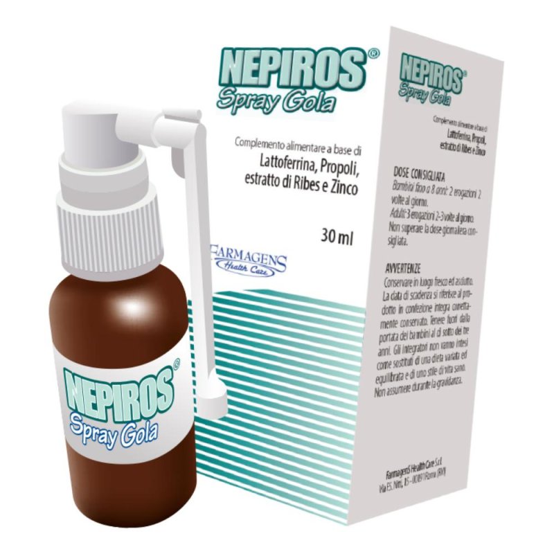 Farmagens Health Care Nepiros Spray Gola 30 Ml Nuova Formula