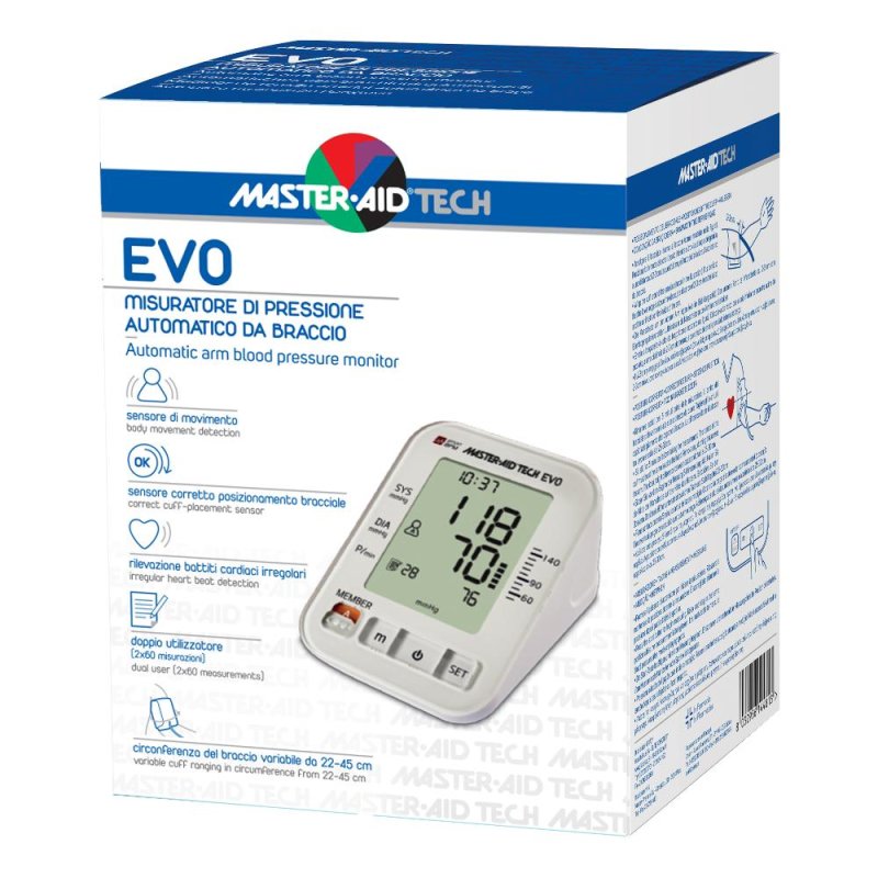 Master-Aid Tech Evo Misuratore di Pressione Automatico Master-Aid Tech Evo Misuratore di Pressione Automatico