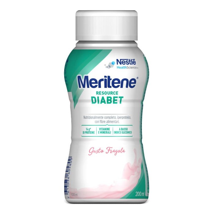 Meritene Resource Diabet Integratore iperproteico gusto fragola 200 ml Meritene Resource Diabet Integratore iperproteico gusto fragola 200 ml