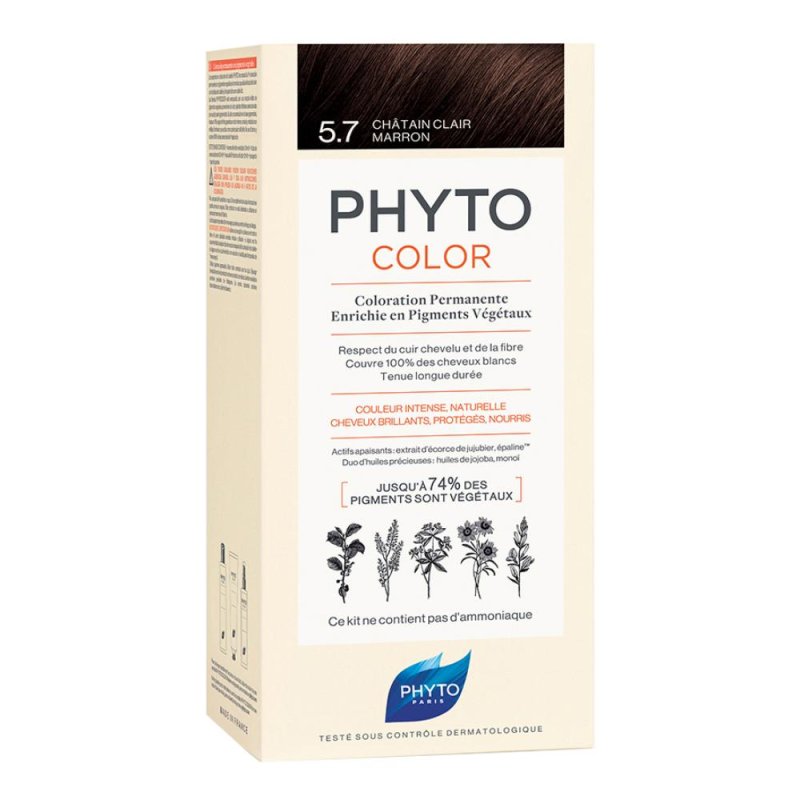 Phyto Capelli Sani e Splendenti Phyto Color Colorazione Permanente Delicata 5,7 Castano Chiaro Tabacco