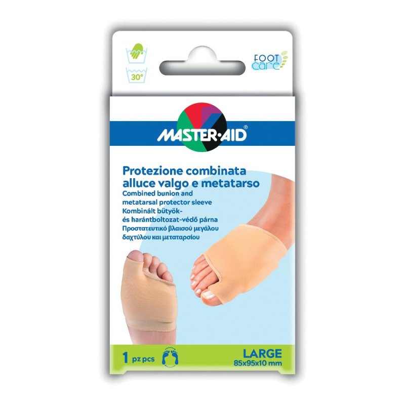Master-Aid Foot Care - Protezione combinata per Alluce Valgo e Metatarso Small