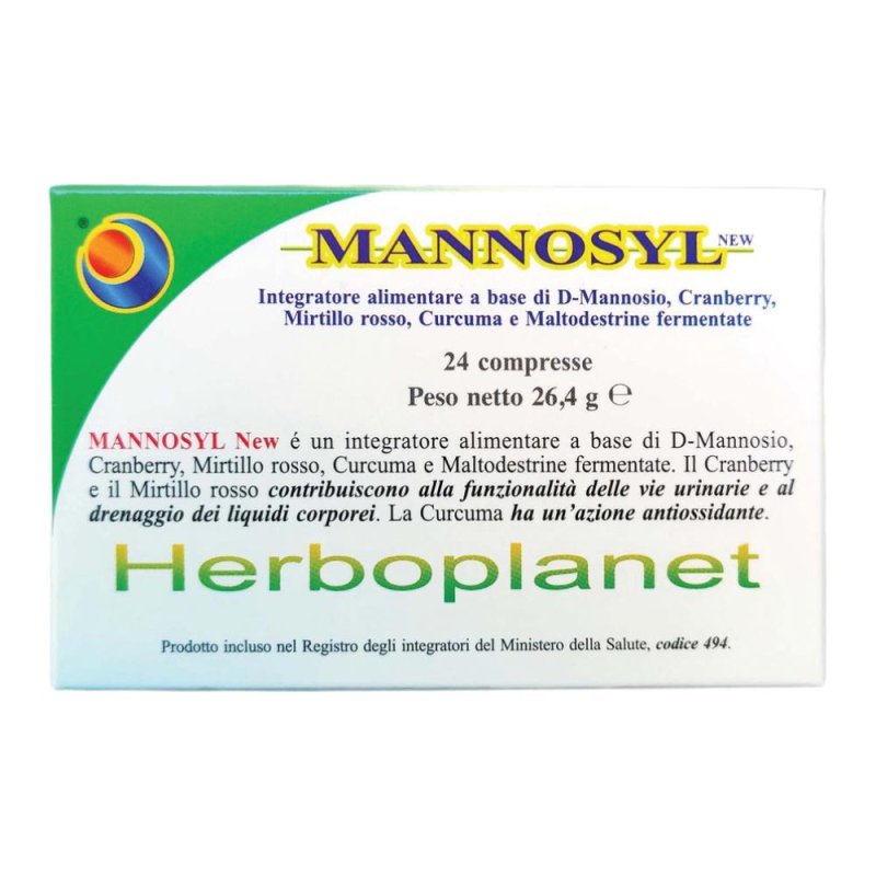 Herboplanet Mannosyl Integratore Alimentare 24 Compresse Herboplanet Mannosyl Integratore Alimentare 24 Compresse