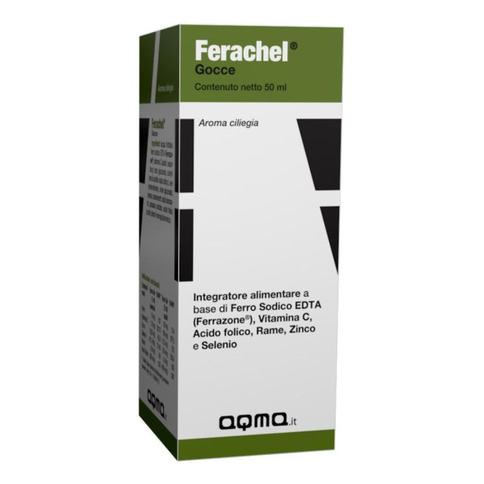 Aqma Ferachel - Gocce Integratore Alimentare gusto Ciliegia 50 ml