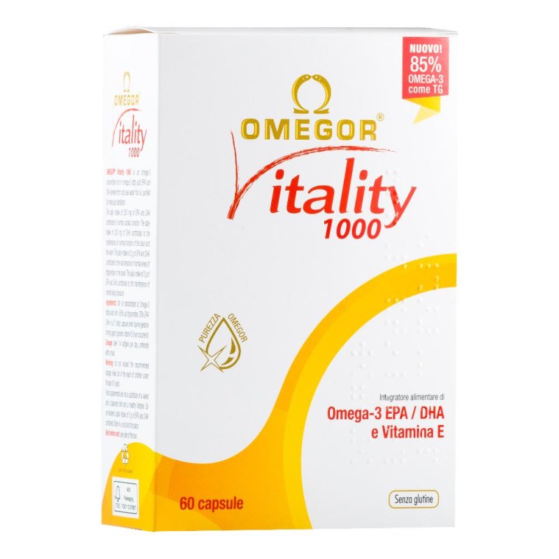 U.g.a. Nutraceuticals Omegor Vitality 1000 60 Capsule Molli U.g.a. Nutraceuticals Omegor Vitality 1000 60 Capsule Molli