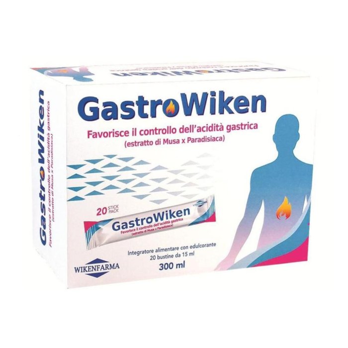 Gastrowiken Gel 20 Bustine Integratore Gastroprotettore per Reflusso Acido e Bruciore di Stomaco Gastrowiken Gel 20 Bustine Integratore Gastroprotettore per Reflusso Acido e Bruciore di Stomaco