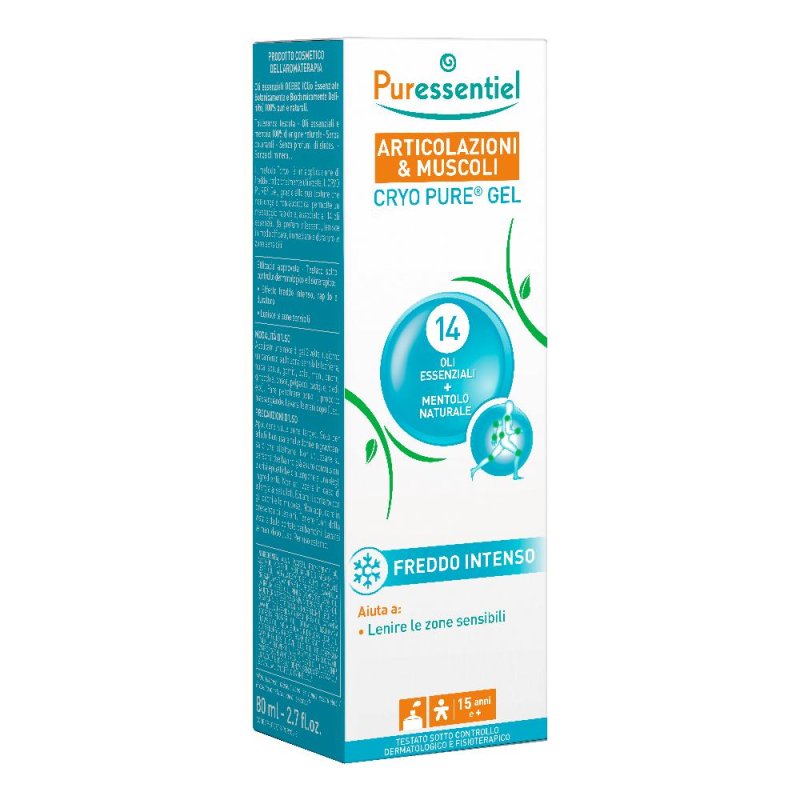 Puressentiel Articolazioni e Muscoli - Cryo Pure Gel ai 14 Oli Essenziali 80 ml Puressentiel Articolazioni e Muscoli - Cryo Pure Gel ai 14 Oli Essenziali 80 ml