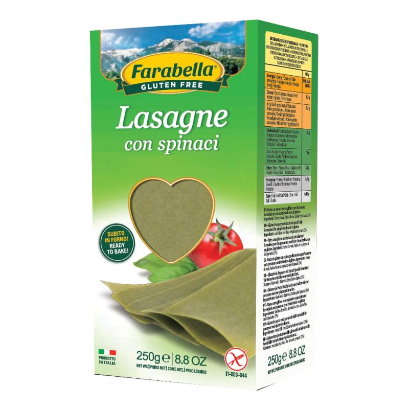 Farabella Lasagne con Spinaci Senza glutine Farabella Lasagne con Spinaci Senza glutine