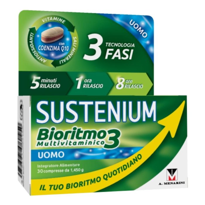 A. menarini Sustenium Bioritmo 3 Uomo Adulto 30 Compresse A. menarini Sustenium Bioritmo 3 Uomo Adulto 30 Compresse
