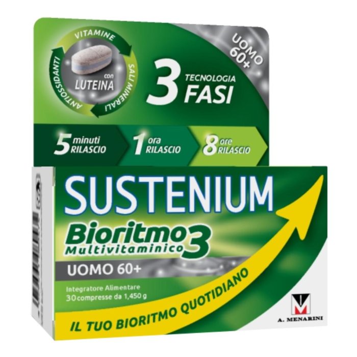 A.menarini Ind.farm.riun. Sustenium Bioritmo3 Uomo 60+ 30 Compresse A.menarini Ind.farm.riun. Sustenium Bioritmo3 Uomo 60+ 30 Compresse