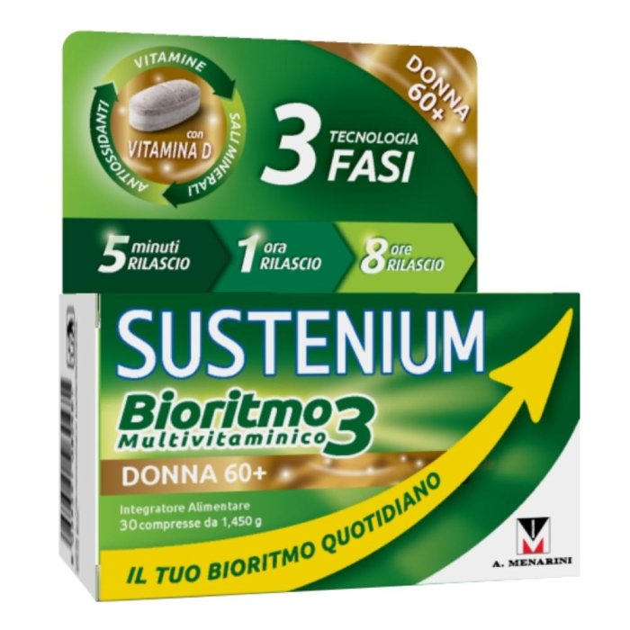 A.menarini Ind.farm.riun. Sustenium Bioritmo3 Donna 60+ 30 Compresse A.menarini Ind.farm.riun. Sustenium Bioritmo3 Donna 60+ 30 Compresse