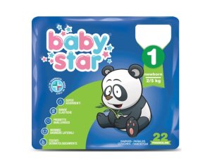 Farvima Medicinali Babystar New Born Pannolino 2/5kg 22 Pezzi Taglia 1