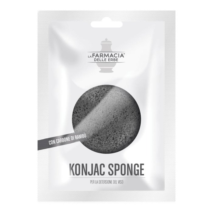 Farmacia Delle Erbe Konjac Sponge con Carbone di Bambu Spugna Detergente,1 Pezzo Farmacia Delle Erbe Konjac Sponge con Carbone di Bambu Spugna Detergente,1 Pezzo