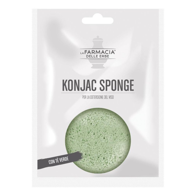 Farmacia delle Erbe Konjac Sponge con Tè Verde Spugna Detergente 1 Pezzo