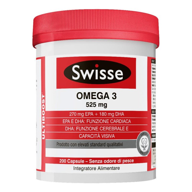 Swisse: integratore per colesterolo con omega 3 olio di pesce 200 capsule Swisse: integratore per colesterolo con omega 3 olio di pesce 200 capsule