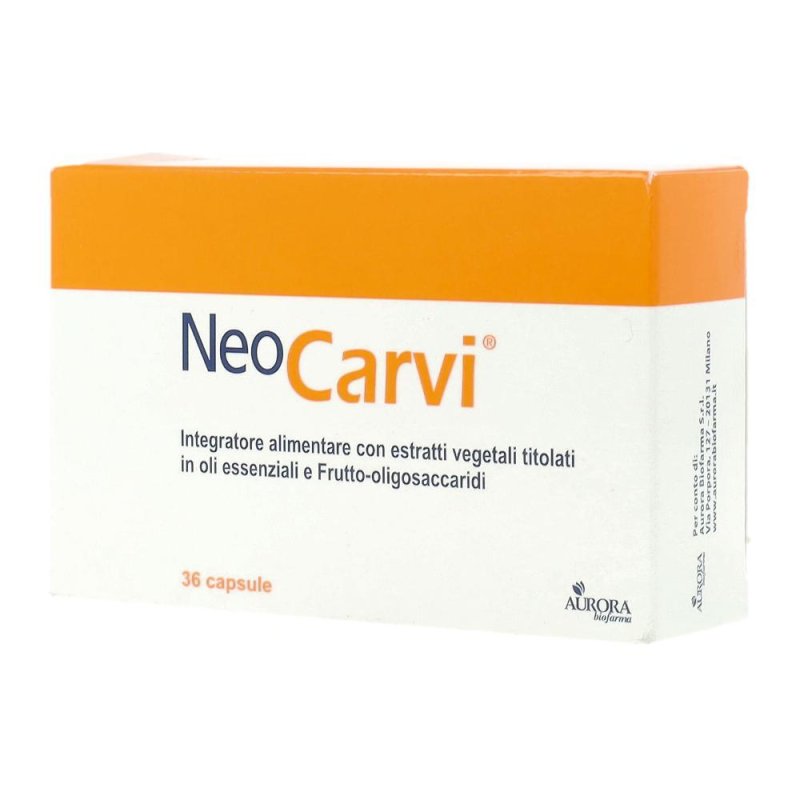 NeoCarvi 19,8 g integratore naturale per digestione e regolarit&agrave; intestinale 36 capsule