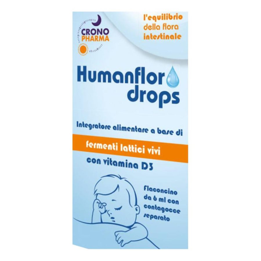 Crono Pharma Humanflor Baby Drops 1 Flaconcino 6 Ml Crono Pharma Humanflor Baby Drops 1 Flaconcino 6 Ml