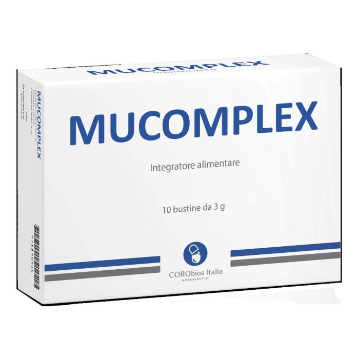 Mucomplex integratore per benessere di gola e fluidit&agrave; scecrezioni bronchiali 10 bustine