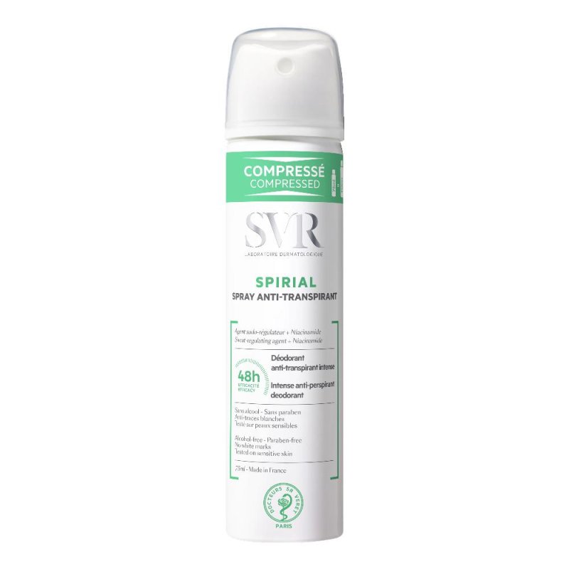 Svr Spirial spray deodorante 75 ml - antitraspirante intenso 48 ore per pelli sensibili