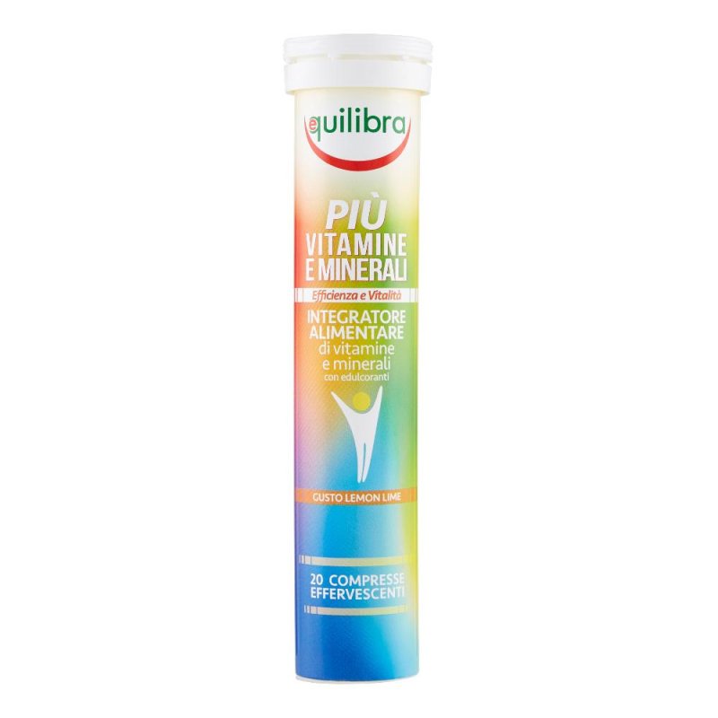 Equilibra Piu Vitamine e Minerali 20 Compresse Effervescenti - integratore multivitaminico e multiminerale gusto arancia Equilibra Piu Vitamine e Minerali 20 Compresse Effervescenti - integratore multivitaminico e multiminerale gusto arancia