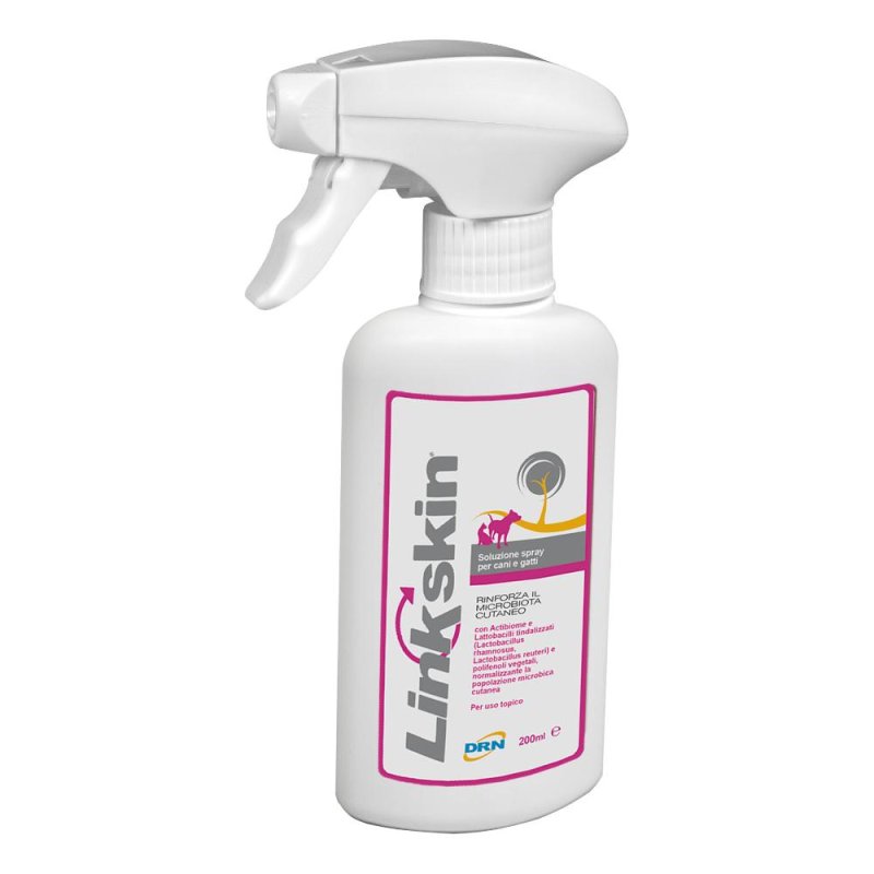 Linkskin Spray 200 ml per Cani e Gatti &ndash; Spray Lenitivo e Riparatore per Pelle e Mantello