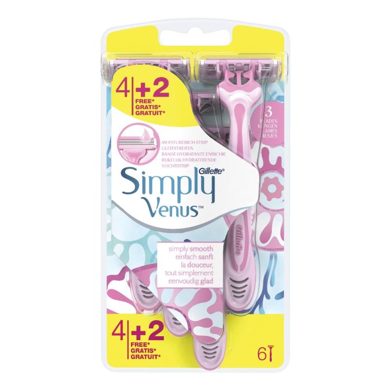 Procter & Gamble Gillette Venus Simpl3 4 Pezzi + 2 G