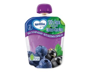 Mellin 100% Frutta - merenda  Mirtillo e Ribes Nero 90 grammi