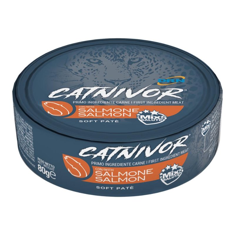 Catnivor salmone 80 g - alimento complementare croccante per gatti al salmone Catnivor salmone 80 g - alimento complementare croccante per gatti al salmone