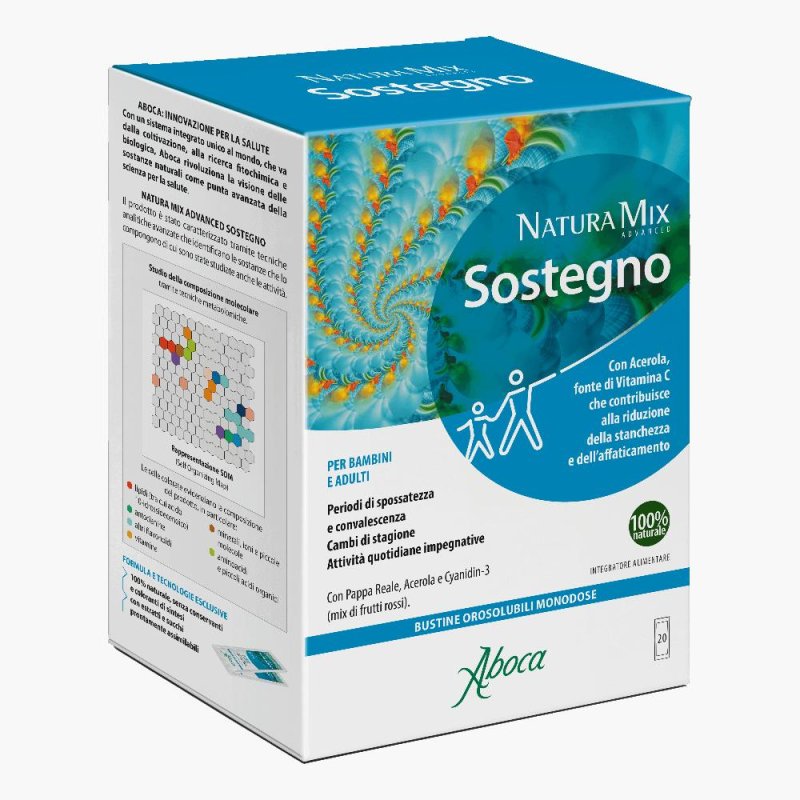 Aboca Societa' Agricola Natura Mix Advanced Sostegno Orosolubile 20 Bustine Aboca Societa' Agricola Natura Mix Advanced Sostegno Orosolubile 20 Bustine