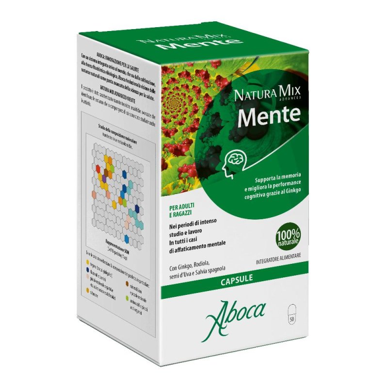 Aboca Natura Mix Advanced Mente Integratore Mente Tono e Memoria 50 Capsule Aboca Natura Mix Advanced Mente Integratore Mente Tono e Memoria 50 Capsule