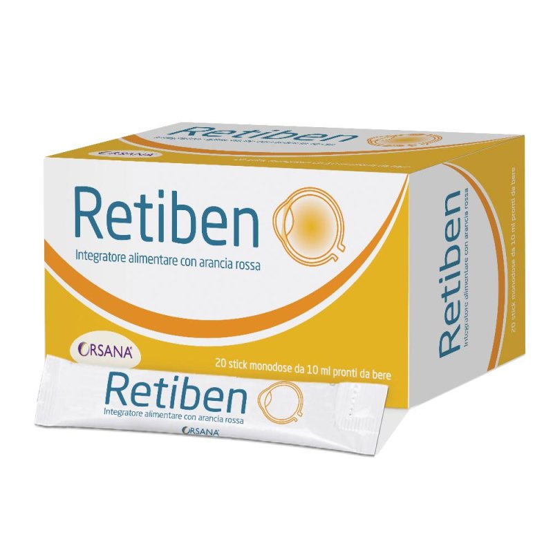Retiben integratore antiossidante contro degenerazioni oculari 20 stick Retiben integratore antiossidante contro degenerazioni oculari 20 stick